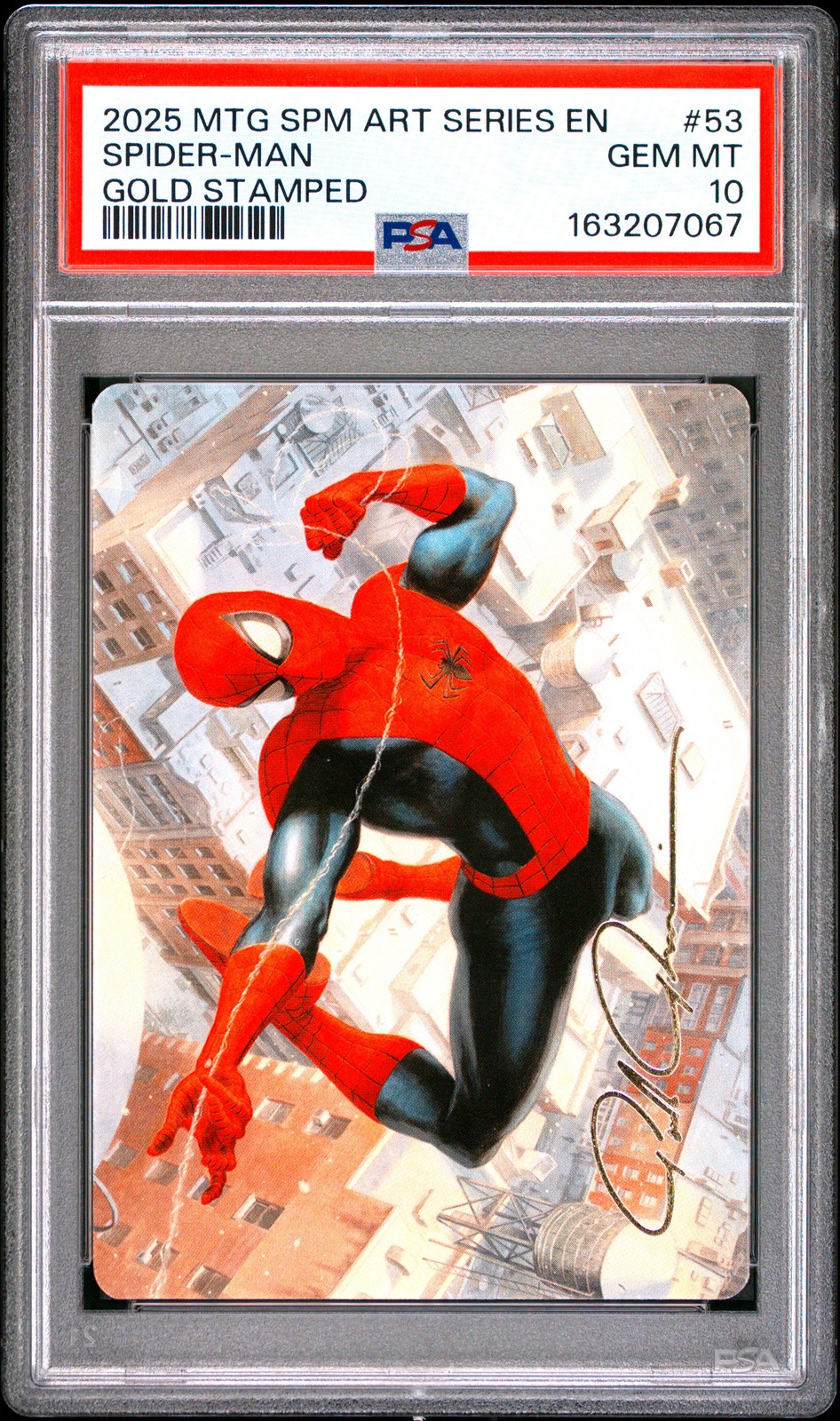2025 MTG MARVEL'S SPIDER-MAN ART SERIES #53 SPIDER-MAN, PETER PARKER PSA 10