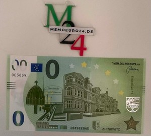 MEMOEURO @  EAAA046/1 - Ostseebad Zinnowitz , Memoschein, 0 euro - Memoschein