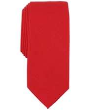 Alfani Men's Britton Solid Red Necktie-OS