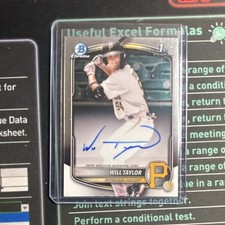 Topps 2025 Bowman Chrome Will Taylor 1st Bowman Auto CPA-WT Pirates