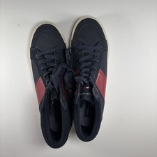 Talla 11 Tommy Hilfiger Zapatos de Skate Tenis Informales de caña alta Azul Marino Rojo