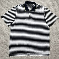 RLX Ralph Lauren Polo Shirt Mens Medium Golf Performance Stretch Striped Shirt
