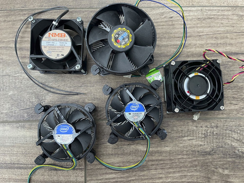 5 PC  Lüfter Kühler  Gehäuserlüfter Intel  Foxconn NBM Konvolut Aluminium
