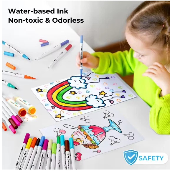 Ohuhu Art Markers Dual Tips Line Marker Set WaterColor Pen Coloring Water Color - image 2 of 4