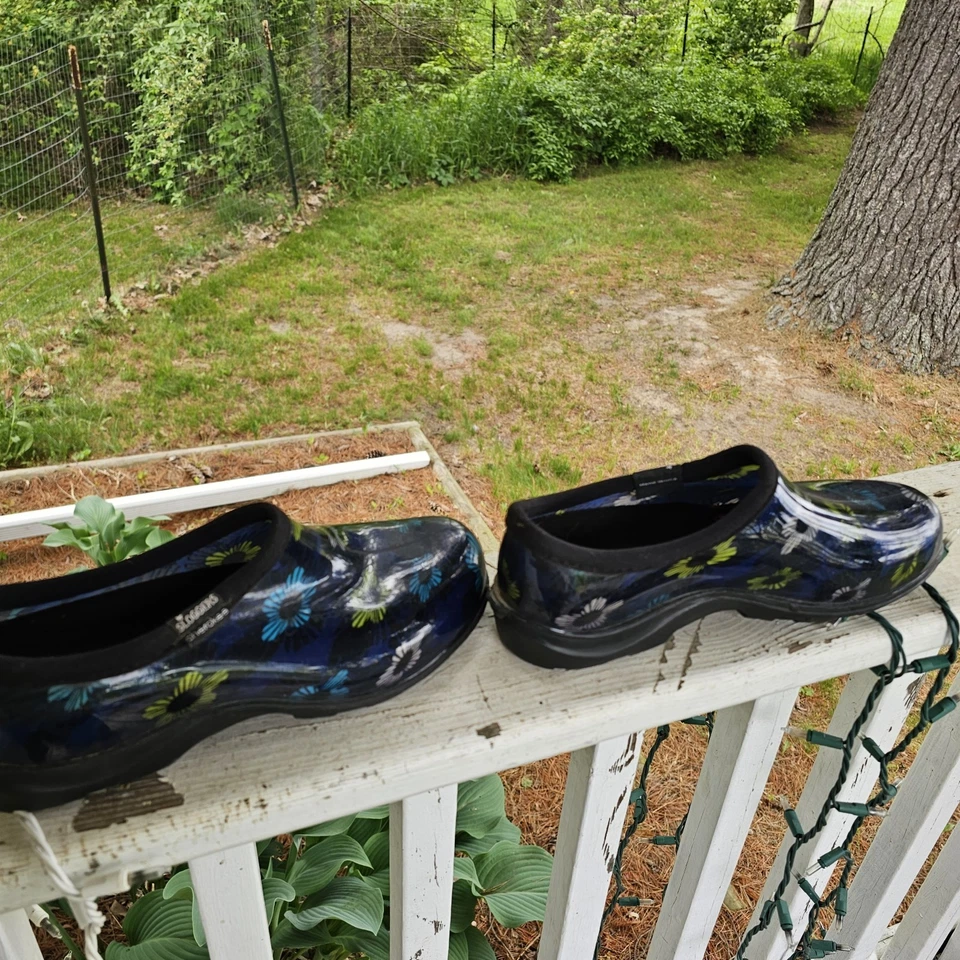 Mujer Sloggers Zuecos de Lluvia Zapatos Botas de Jardín Azul Starburst Talla 10 Cherokee Foto 4 de 4