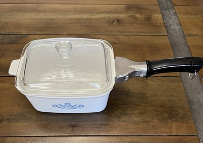 CorningWare P-4-B Casserole Dish W Lid and Handle Rectangle 7x5 1/2x3 1-1/2qt