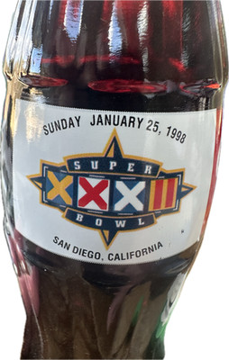 Superbowl 33 Coca -Cola Bottle 1998