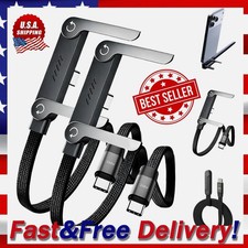 2-in-1 Invisible Holder Charger Cable  240W Fast Charging Cord with Phone Stand