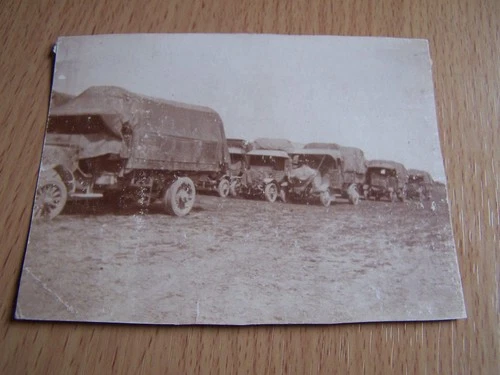 WW1 Military Trucks Vehicles Vintage Photo