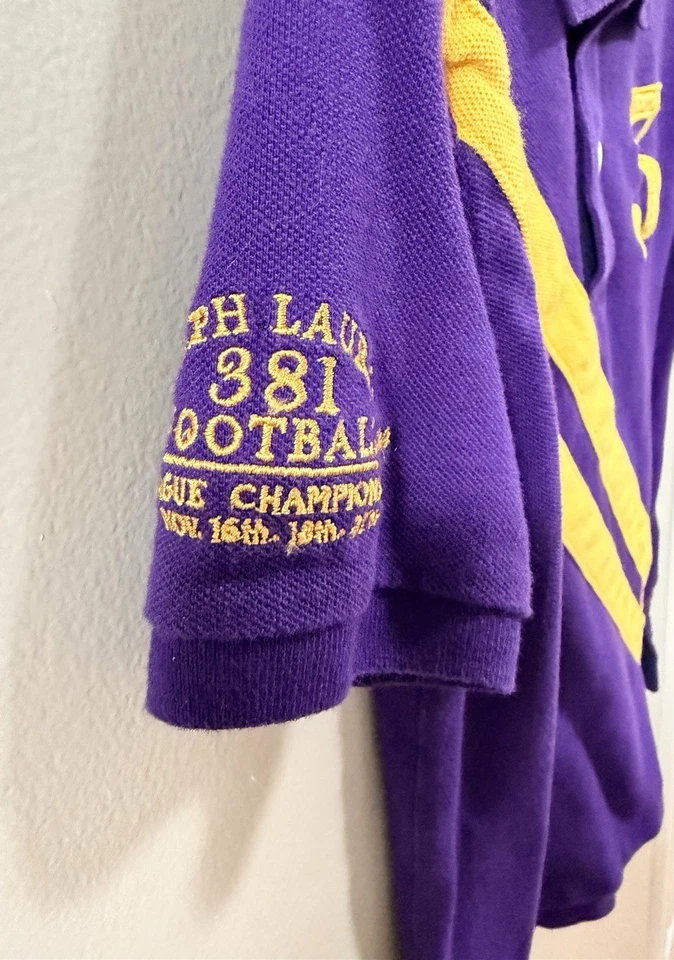 Polo Ralph Lauren para niños púrpura dorado faja #3 polo talla 7 preppy Foto 4 de 4