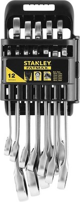 Stanley Fatmax Schraubenschlüssel-Set mit Ratsche (12-teiliges Maulschlüsselset)