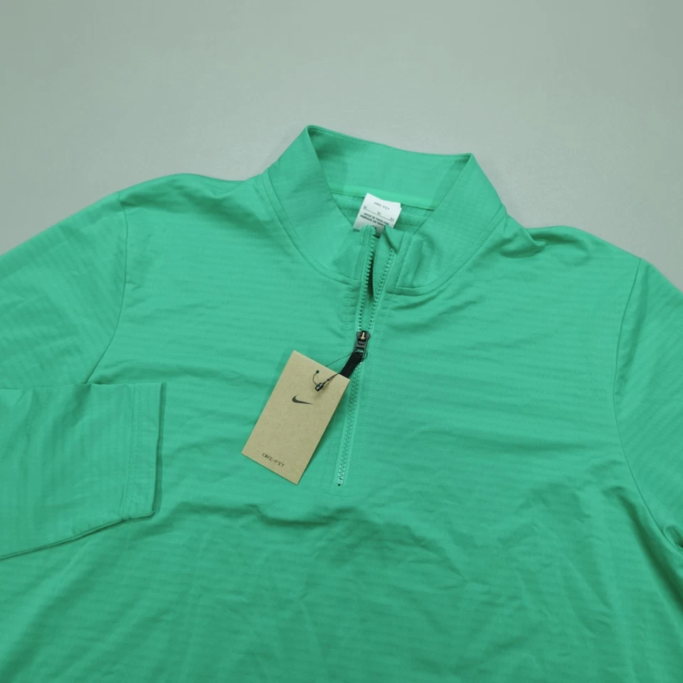 Camiseta de golf Nike Victory Dri-Fit 1/4 cremallera para hombre talla XL pulóver verde manga larga Foto 2 de 4