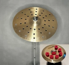 Sonic Sound 14 Inch B20 Holy Crash Cymbal + 6 FREE RED Cymbal Pads.