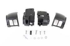 Handlebar Control Switch Housing Kit Black fits Harley Davidson