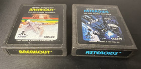 Atari Asteroids 2600 CX-2649 and Breakout CX-2622 With Manuals
