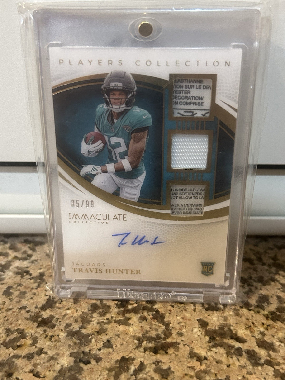 2025 Panini Immaculate Travis Hunter Rc 3 Patch Auto Laundry Tag /99