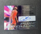 2025 JERRY STACKHOUSE LEAF IN THE GAME USED Autograph AUTO /15 76ers Acetate