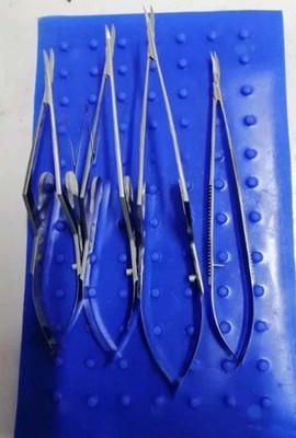 Kamiyama Micro Scissors SET OF 4 Neurosurgery Bayonet & Straight Handle