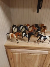 breyer traditional set of 8 rare SR JCP hard to find pinto stallions mares foals