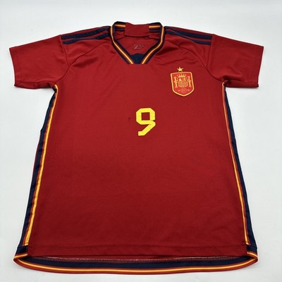 RF EF Jersey Youth Boys 16/17 Red V-Neck Logo Isidro..#35389