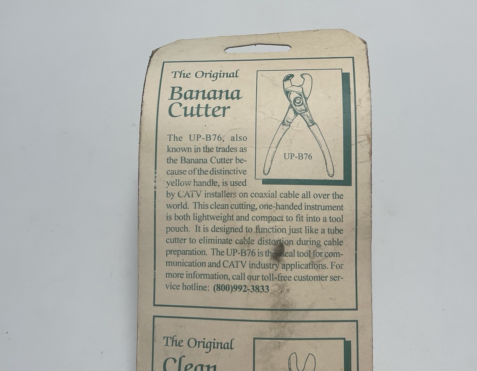 Benner Nawman UP-B76 "Banana Cutter" Coax Cable Cutters