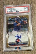 2023 Bowman Pedro Ramirez Chrome Prospect Gold Shimmer Auto /50 #CPA-PR PSA 10