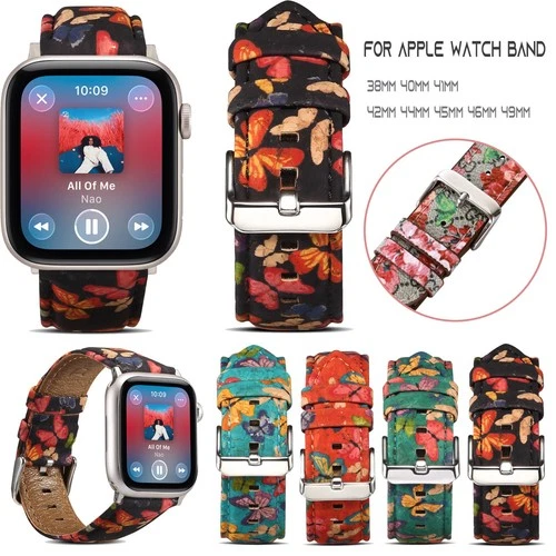 Leather For Apple Watch Ultra SE Band Strap 38/40/41/42/44/45/46/49mm All Series