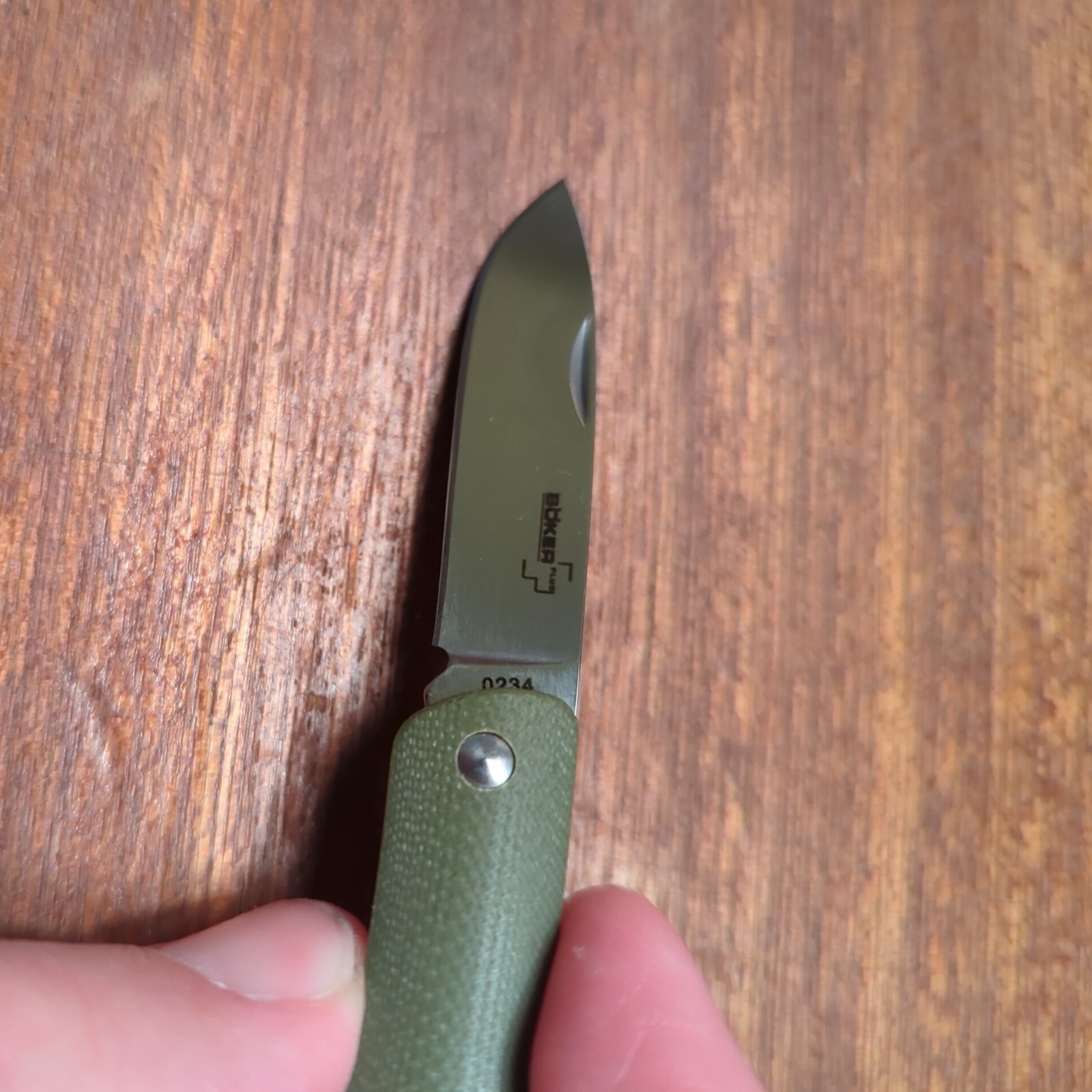 Boker Plus Single Blade Folding Pocket Knife keychain lanyard loop countycomm 