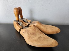 Vintage Pair Wooden Shoe Molds Stretchers Unbranded Hand Carved