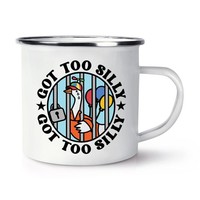 Got Too Silly Goose Emaille Becher Tasse Lustiger Witz Frau Geschenk Tee