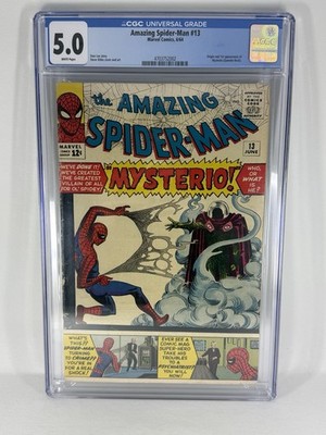 1964 Amazing Spider-man #13 CGC 5.0  1st Appearance of Mysterio White Pages