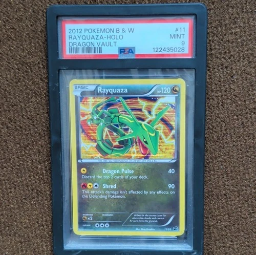 Pokémon TCG Rayquaza 11/20 Dragon Vault Holo Rare PSA 9 2012