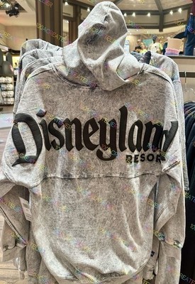 Disneyland Resort 2026 Acid Wash Spirit Jersey Pullover Hoodie New