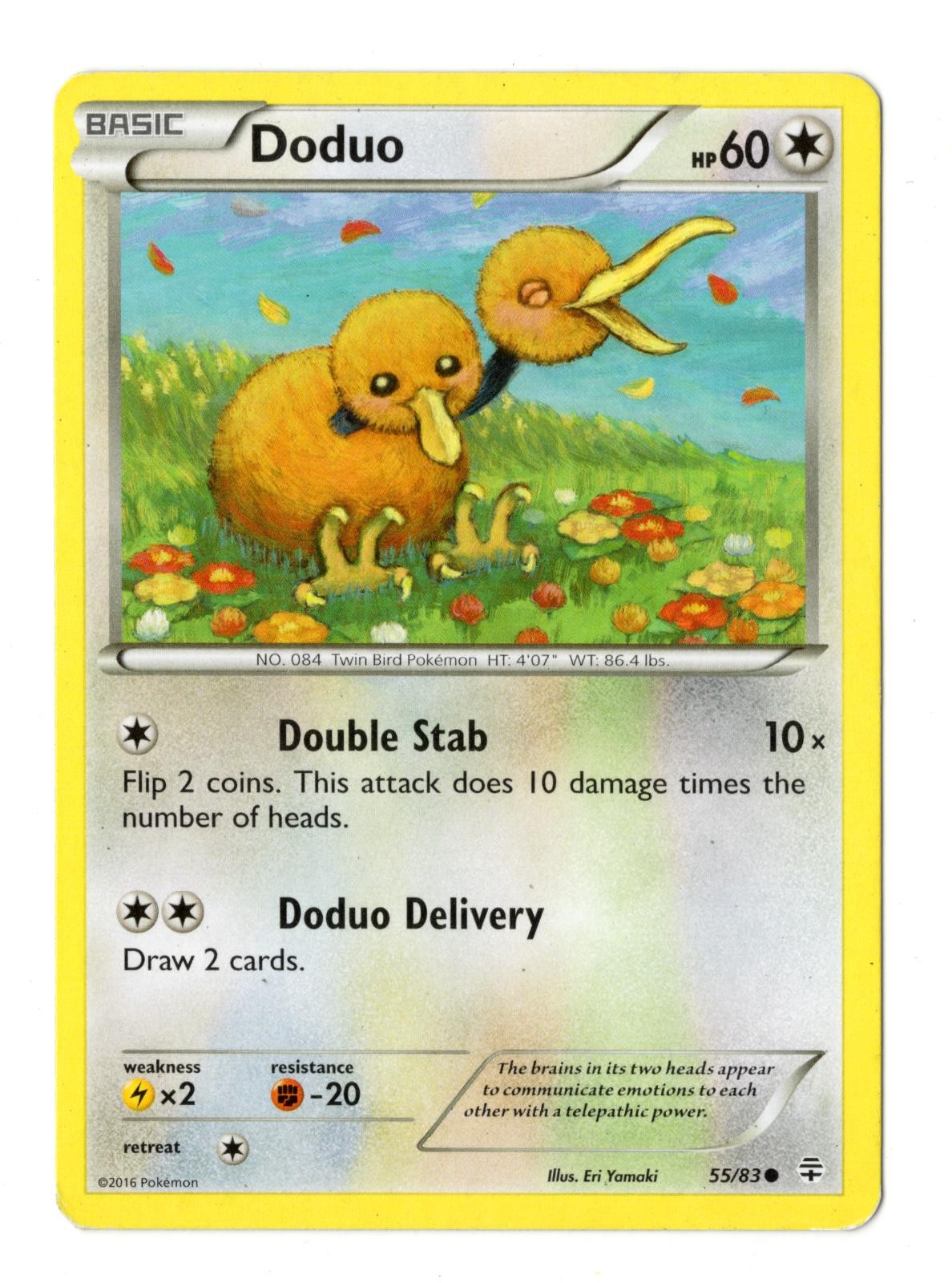Doduo 55/83 Common Generations Pokemon Moderately Played