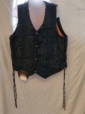 Milwaukee Performance denim Vest conceal gun pocket Vest Mens Size 3XL Blue NEW