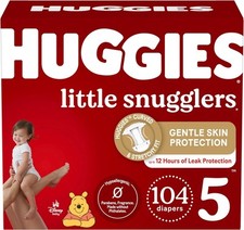 Huggies Size 5 Diapers, Little Snugglers Baby 5 5, White