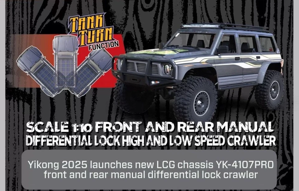 Yikong 4107 Pro Crawler Brushless 1/10 Grün - Bild 2 von 4