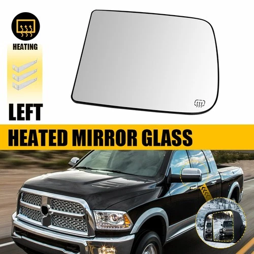 For 09 - 2022 RAM Upper Left Towing Mirror Glass Heated Driver Side CH1324127 M