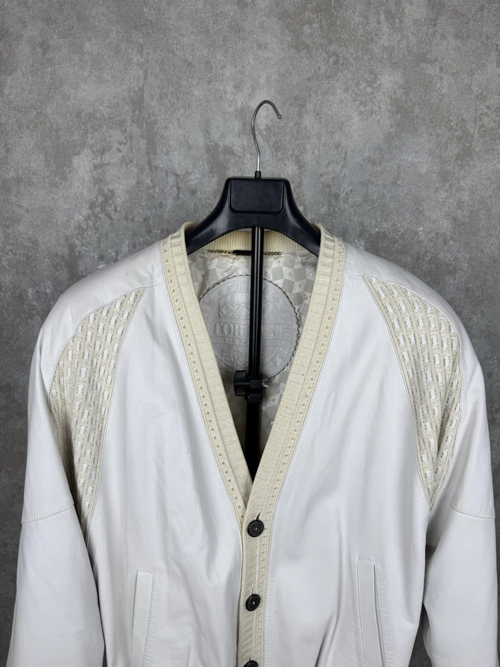 TORRAS buttery soft natural leather bomber lightweight cardigan jacket sz 40 - Image 3 of 4