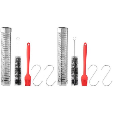  2 Pack Räucherröhre Räucherbesteck Grillwerkzeuge Rauchwerkzeuge