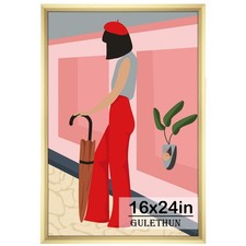 GULETHUN 16x24 Picture Frame Gold Poster Frame Plexiglass