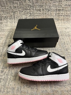 Größe 6 (EU39) - Nike Air Jordan 1 Mid Arctic Pink Black GS 555112-061