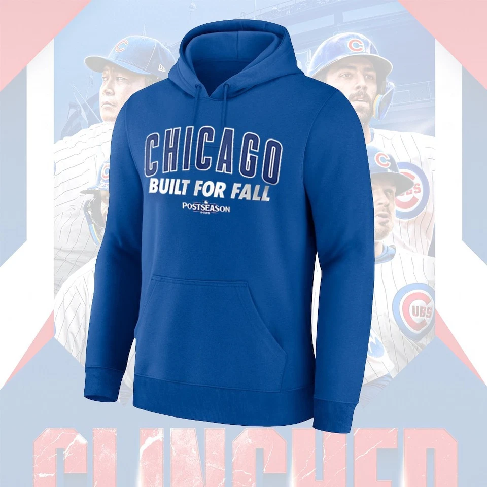 HOT NEW - Chicago Cubs 2025 MLB Postseason One Side Hoodie Tee For Fans - Image 3 of 4