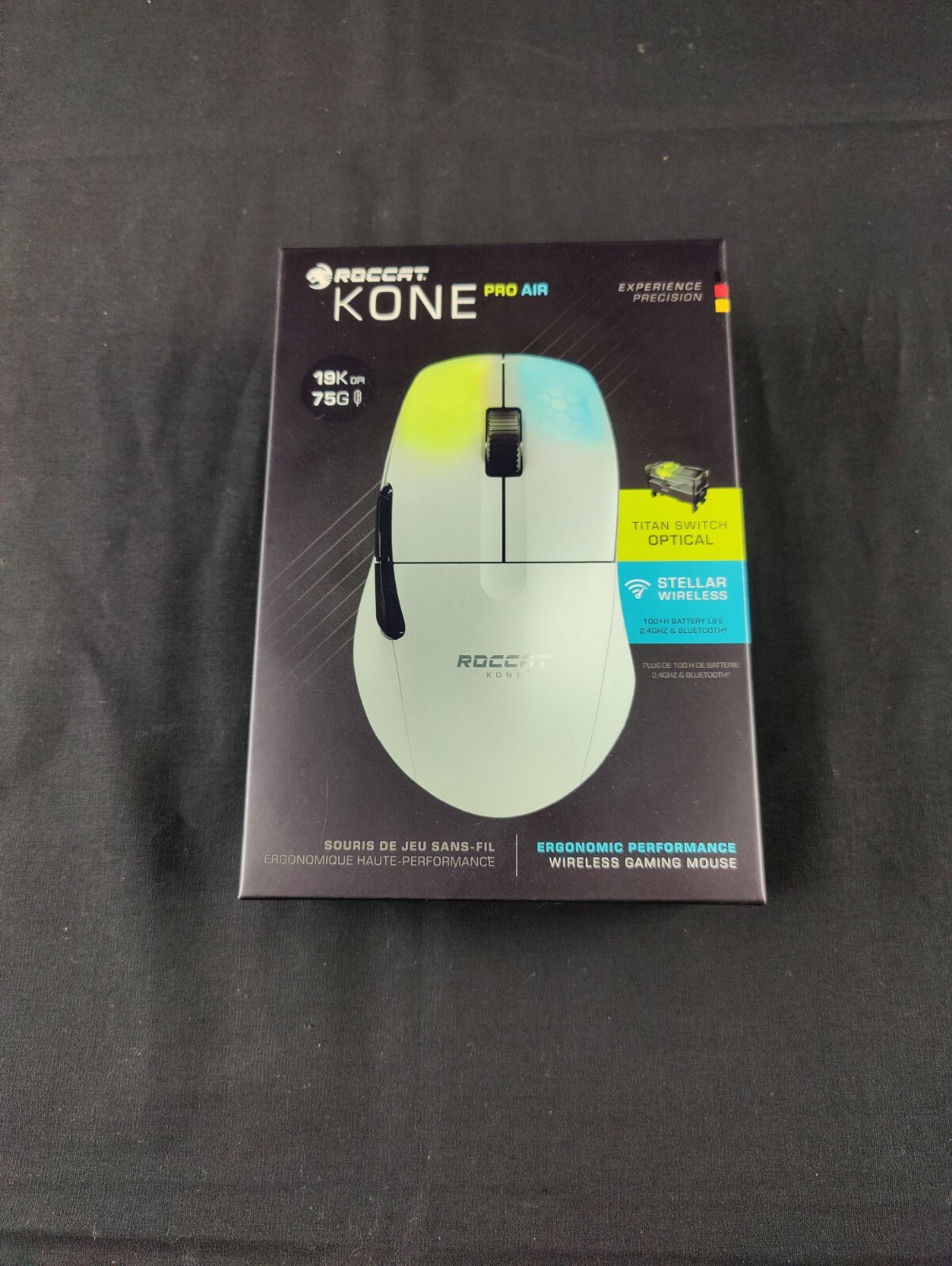 ROCCAT Kone Pro Air Wireless White Optical Gaming Mouse for Precision Play