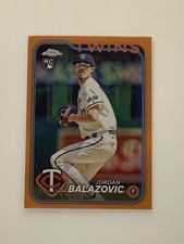 2024 Topps Chrome Jordan Balazovic Rookie Orange Refractor # 2/25 ! Twins