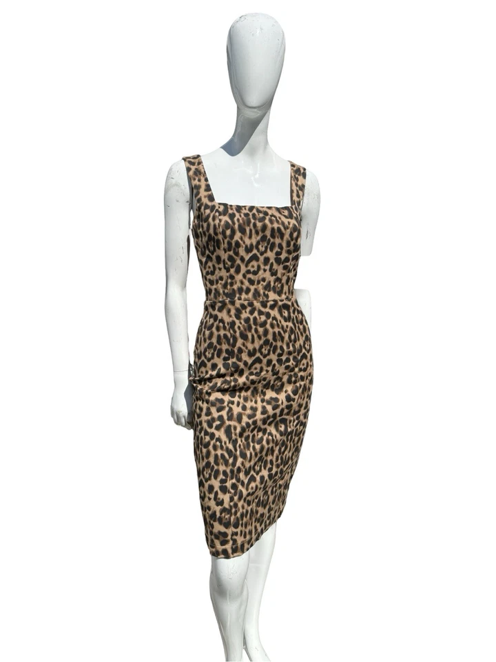 NWT Reformation Vix Leopard Dress Summer Dress Size 2 Sexy Made Of Recycle Paper