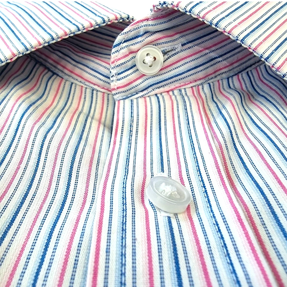 George Shirt Men's UK Size 2XL 44" - 46" Chest 18" Collar Long Sleeve Striped - Image 3 of 4