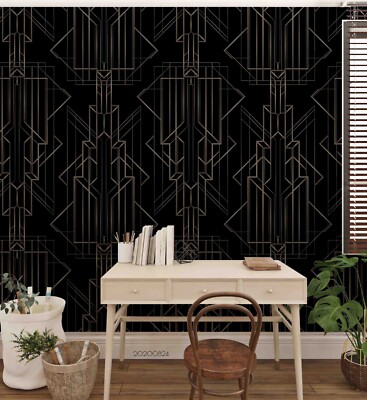 3D Lines Geometry Art Deco Pattern Wallpaper Wall Murals Removable Wallpaper 2
