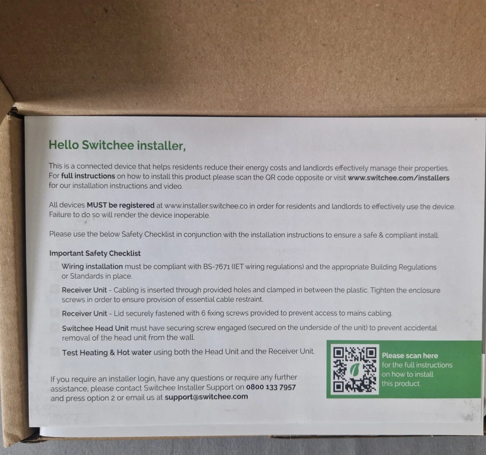 SWITCHEE THERMOSTAT INSTALLATION KIT WITH Z WAVE 100025 WIRELESS KIT RRP £516 - Image 4 of 4