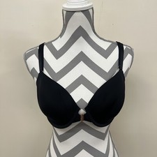 NWT Soma Vanishing 360 Perfect Coverage Front Close Bra Size 38B Black Charity